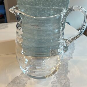 NIB Sophie Conran for Portmeirion Large Glass Jug w/ Handle